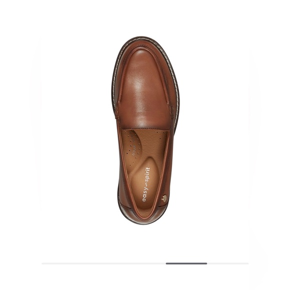 Easy Spirit Jaylin women's loafers in brown leather - Picture 4 of 12